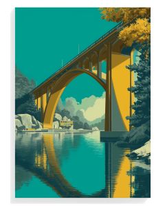 Vibrant Bridge Reflection