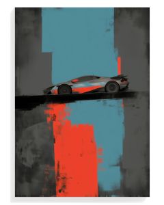 Abstract Racing Car Art