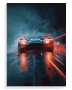 Racing Car in Motion