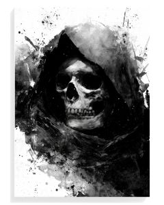 Dark Skull Watercolor Art