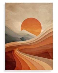 Sunset Over Desert Waves