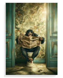 Charming Chimpanzee Reading