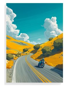 Motorcycle Journey in Yellow