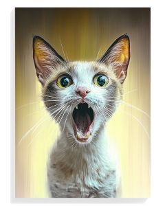 Surprised Cat Portrait