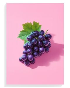 Vibrant Grapes on Pink