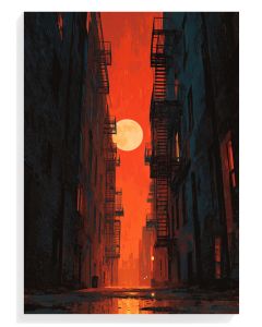 Moonlit Alleyway Art