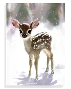 Snowy Fawn Illustration