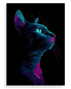 Neon Cat Portrait