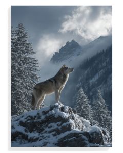 Majestic Wolf In Snow