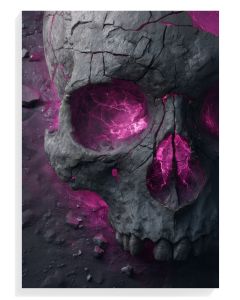 Cracked Skull With Neon Glow