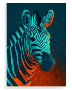Vibrant Zebra Portrait