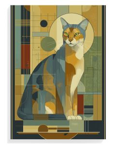 Geometric Cat Portrait