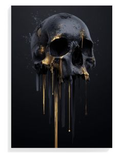 Dripping Gold Skull Art