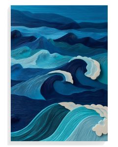 Ocean Waves Relief Art