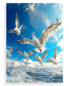 Seagulls in Flight