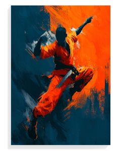 Dynamic Martial Artist Abstract