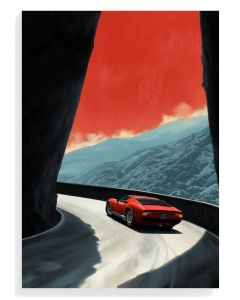Retro Red Sports Car Adventure
