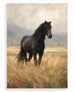 Majestic Black Horse Landscape
