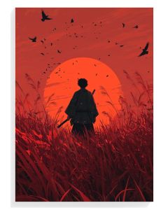 Samurai Silhouette at Sunset