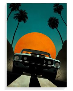 Retro Mustang Sunset