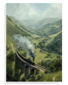 Steam Train Over Valley