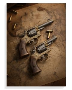 Vintage Revolvers On Map