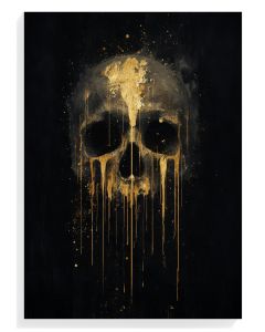 Golden Skull Abstract