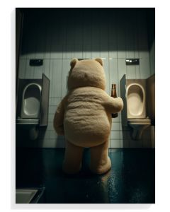Teddy Bear in Restroom