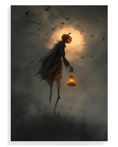 Haunting Pumpkin Lantern Silhouette