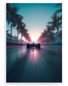 Racing Through Palm Trees