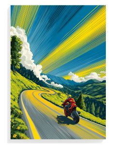 Vibrant Motorcycle Journey