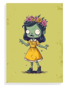 Zombie Girl with Flowers