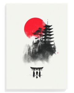 Japanese Pagoda Sunset