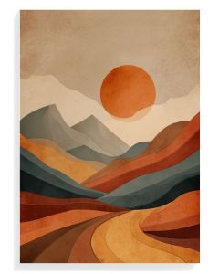 Abstract Mountain Sunset