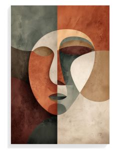 Abstract Face in Earth Tones