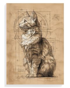 Architectural Cat Sketch