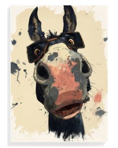 Whimsical Donkey Portrait