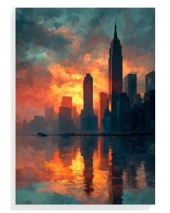 Cityscape Sunset Reflection