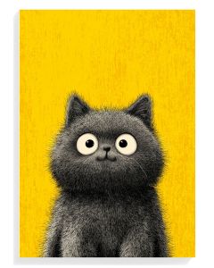 Whimsical Black Cat Print