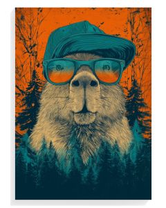 Hipster Bear Portrait