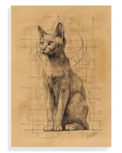 Geometric Cat Sketch