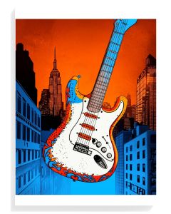 Vibrant Electric Guitar Art