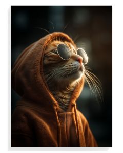 Cool Cat in Hoodie