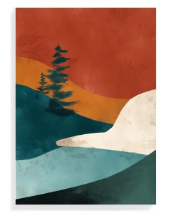 Abstract Mountain Landscape
