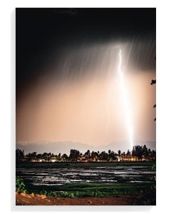 Lightning Over Serene Landscape