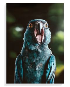 Vibrant Blue Parrot Portrait