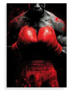 Fierce Boxer Abstract Red