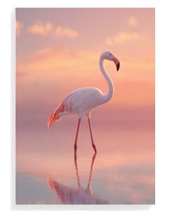 Serene Flamingo Reflection