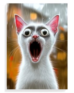 Surprised Cat Portrait