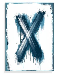 Abstract Blue X Mark